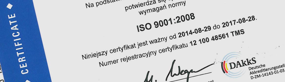 ISO 9001 dla firmy Emo Neon